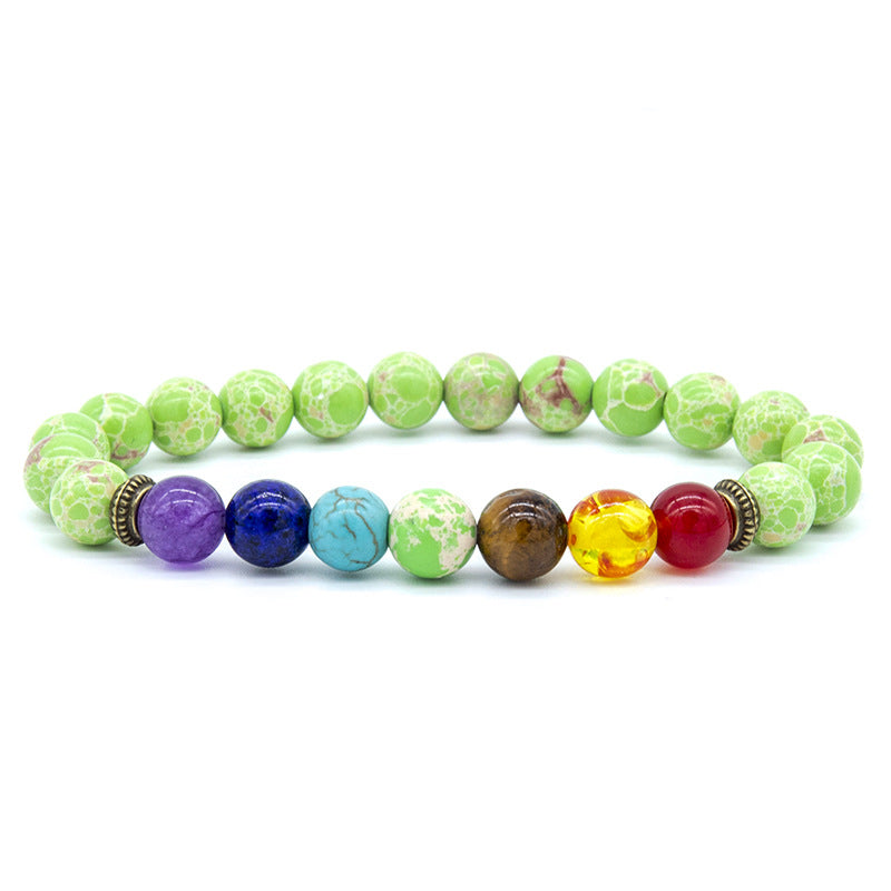 Wholesale Beaded Colorful Agate Volcanic Stone Bracelets